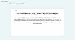 Desktop Screenshot of focusonhuman.nl