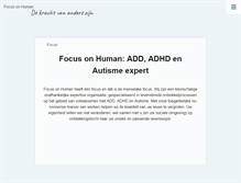 Tablet Screenshot of focusonhuman.nl